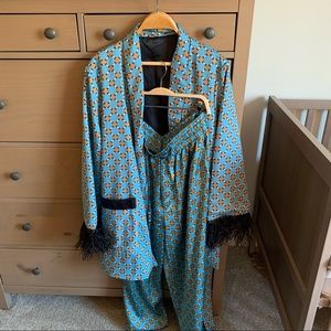 ZARA pajama style blazer and pant set
